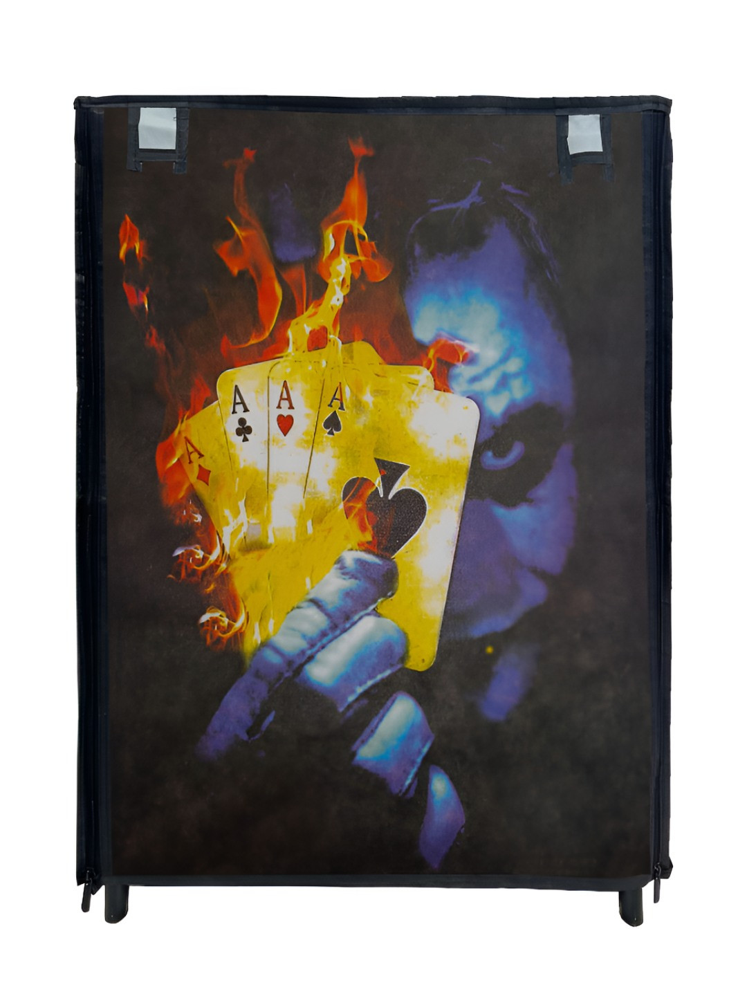 Urban Choice Grey & Blue Graphic Printed 5 Tier Rectangle Multi Purpose Rack