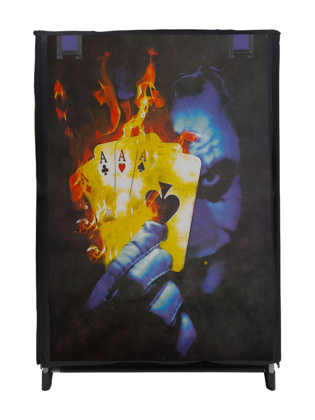 Urban Choice Dark Blue Printed 5 Tier Metal Multi Purpose Rack