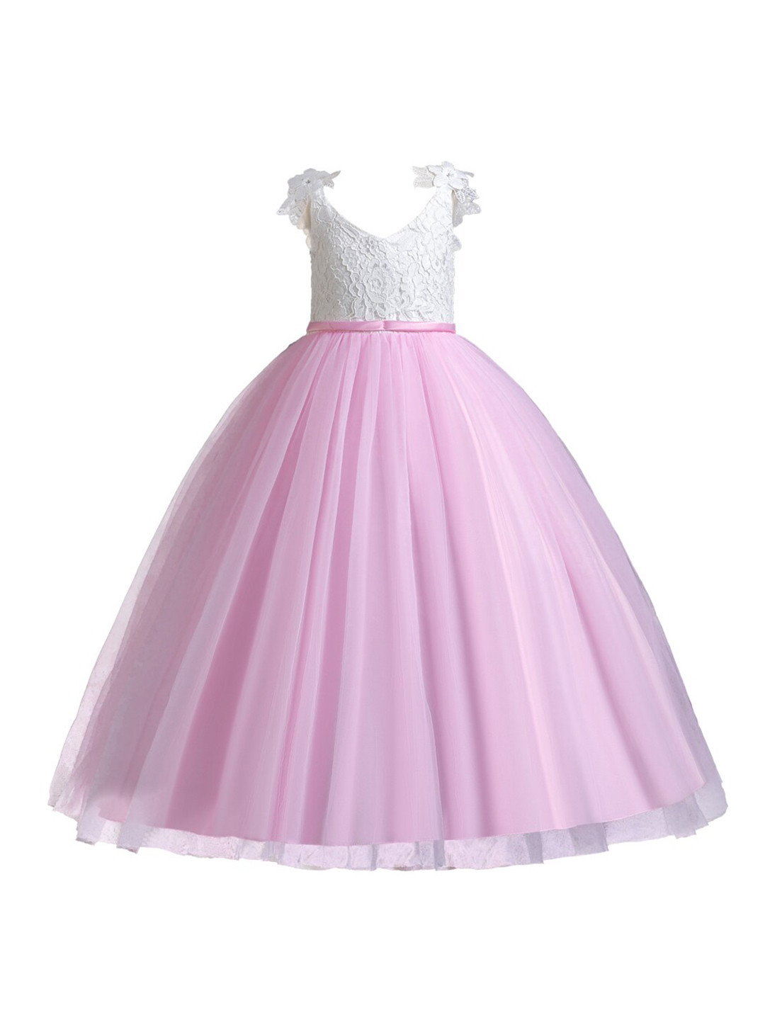 StyleCast Girls Pink Self Design Maxi Dress