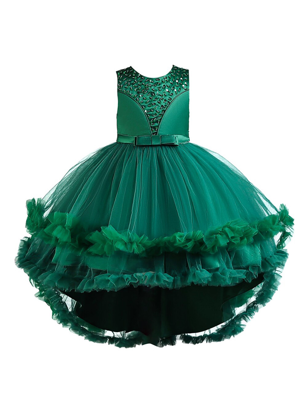 StyleCast Embellished Ruffled Balloon Midi Dress