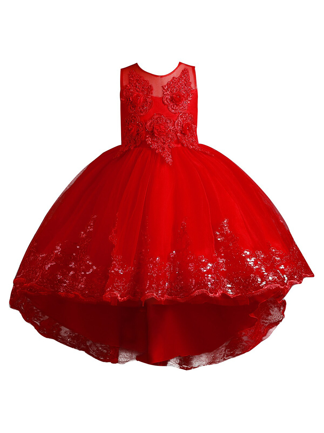 StyleCast Red Embellished Balloon Maxi Dress