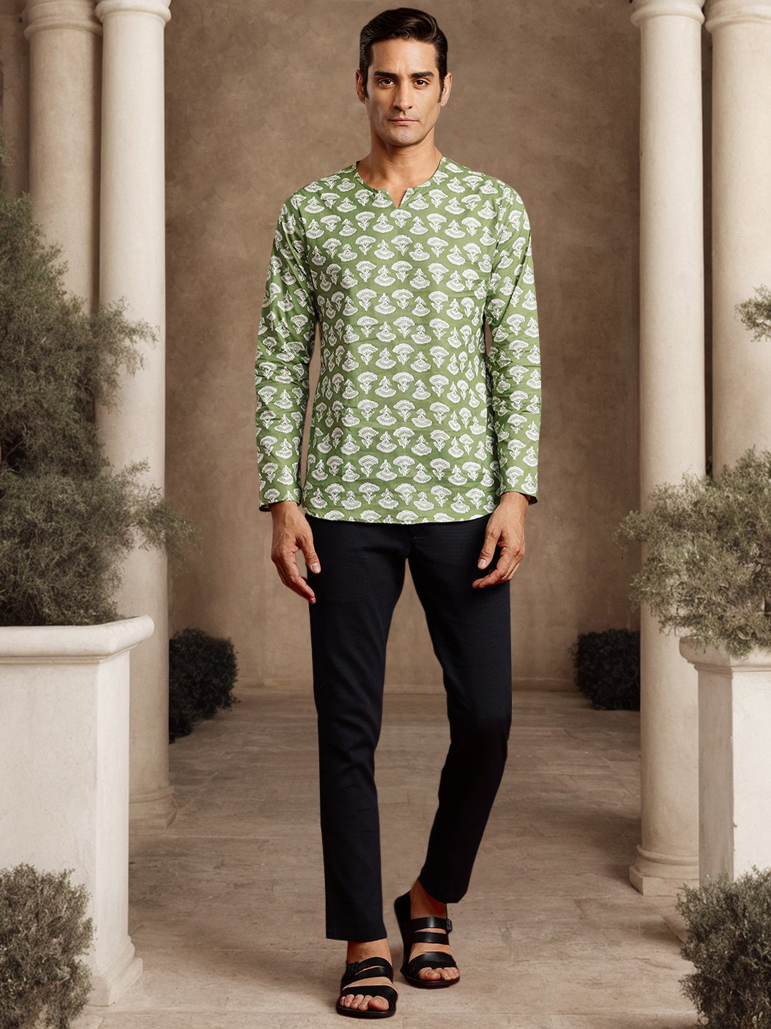 Anouk Ethnic Motifs Print Pure Cotton Kurta