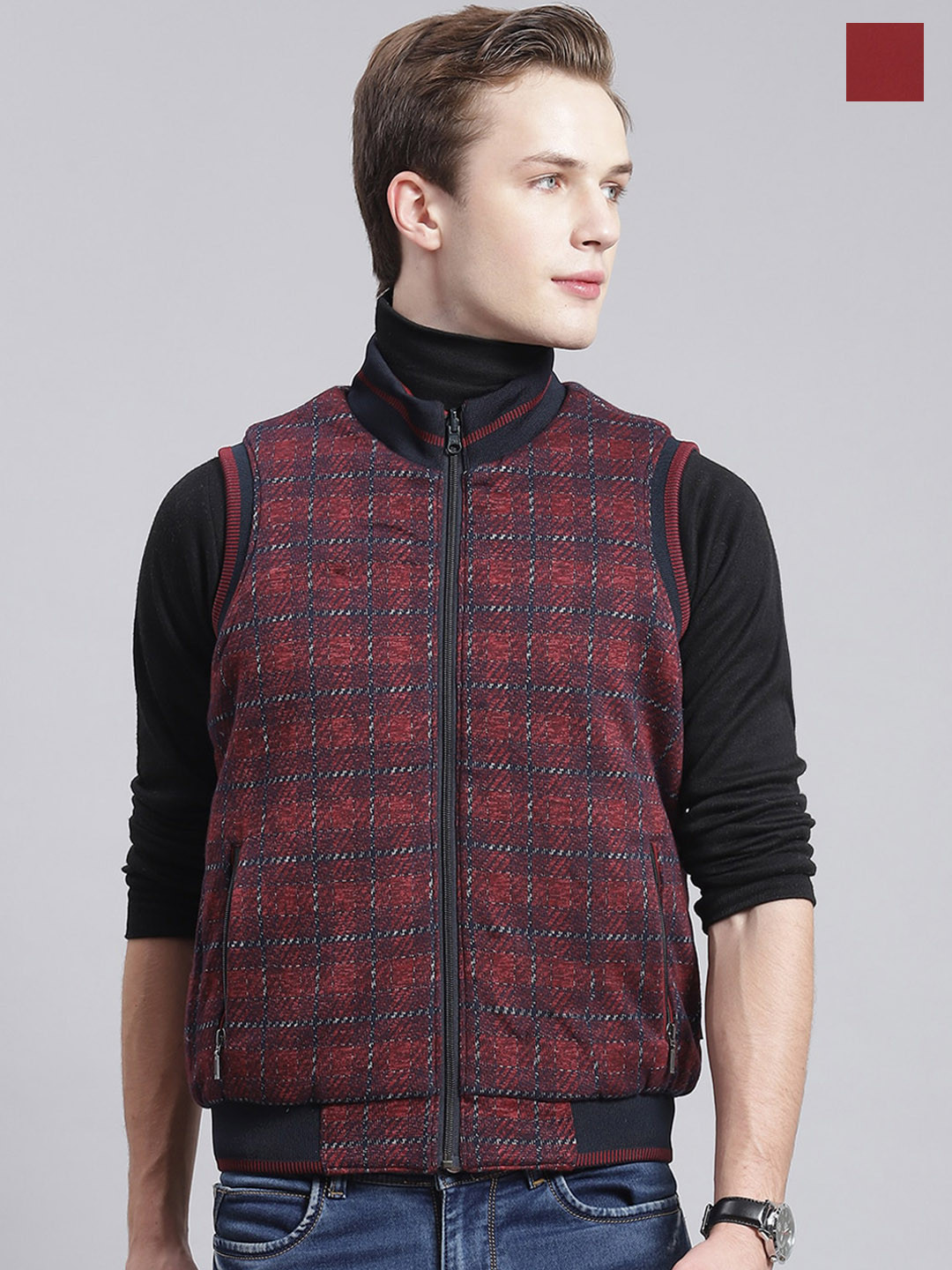 Monte Carlo Checked Reversible Bomber Jacket