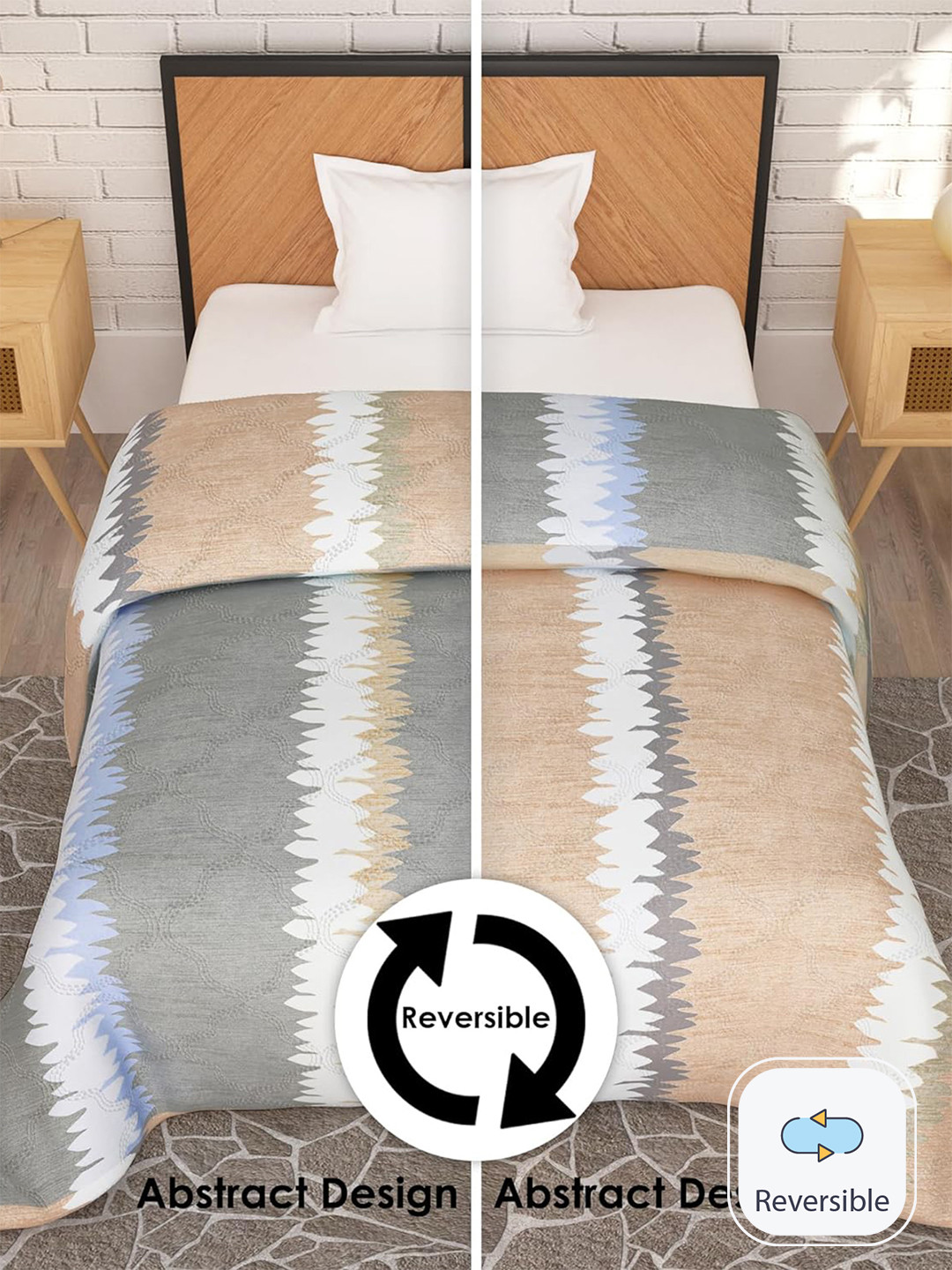ROMEE Abstract Ac Room 150 GSM Reversible Double Bed Ac Dohar