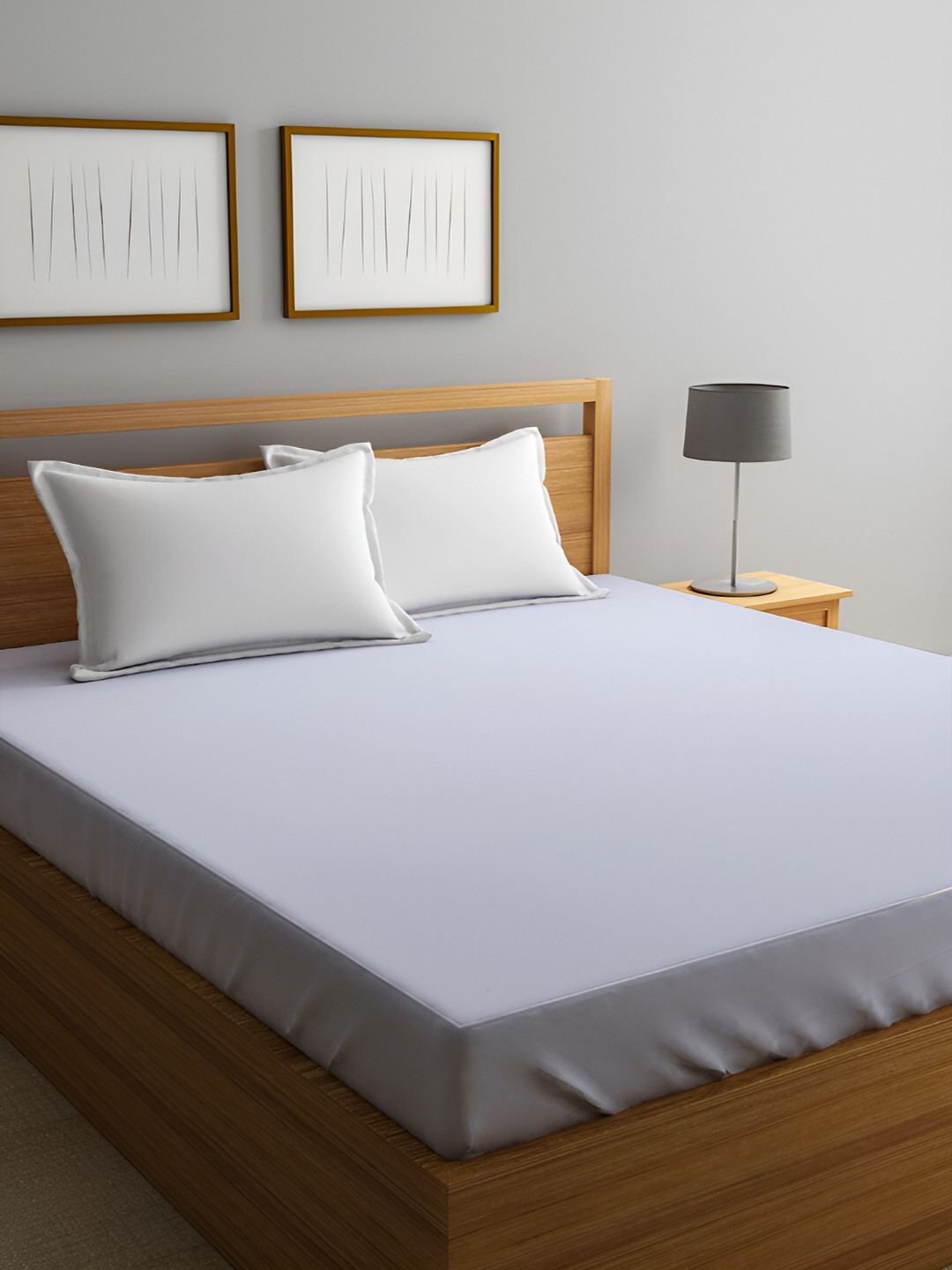 GADDA CO White Double Bed Soft & Waterproof Mattress Protector