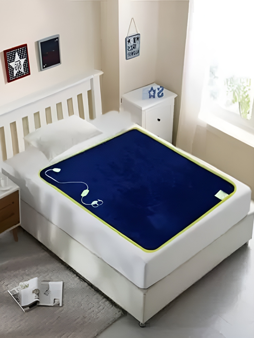 Warmland Blue Solid Heavy Winter Single Bed Blanket