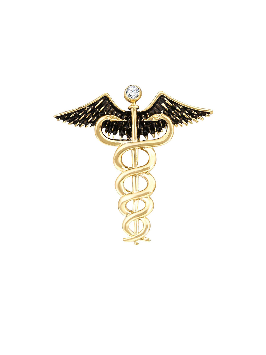 Mahi Men Caduceus Doctor's Lapel Brooch