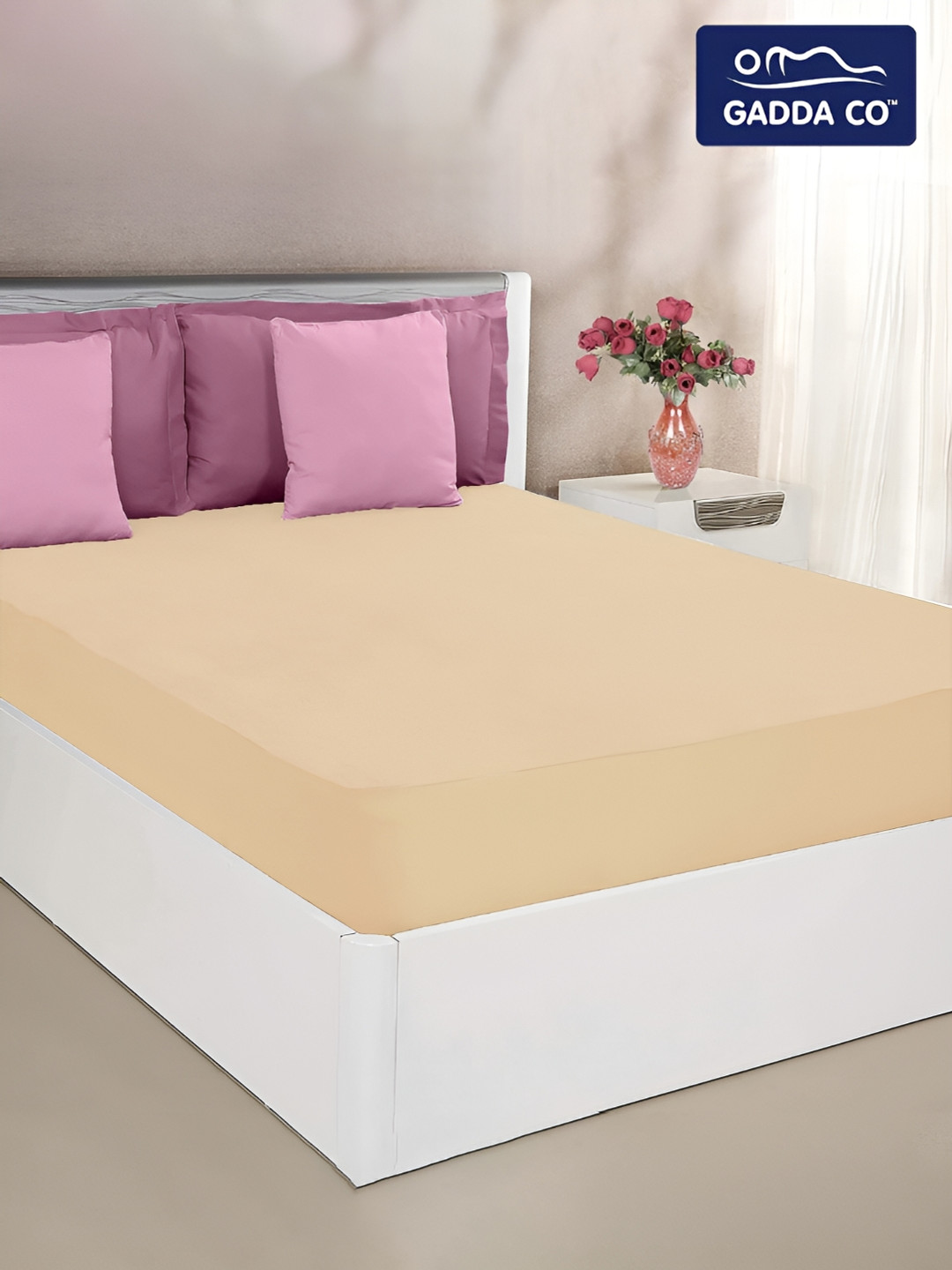 GADDA CO Beige King Bed Soft & Waterproof Mattress Protector