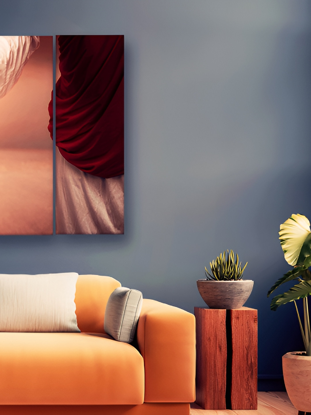 Casperme Wood Wall Rectangle Paintings Wall Art -50 x 30 In