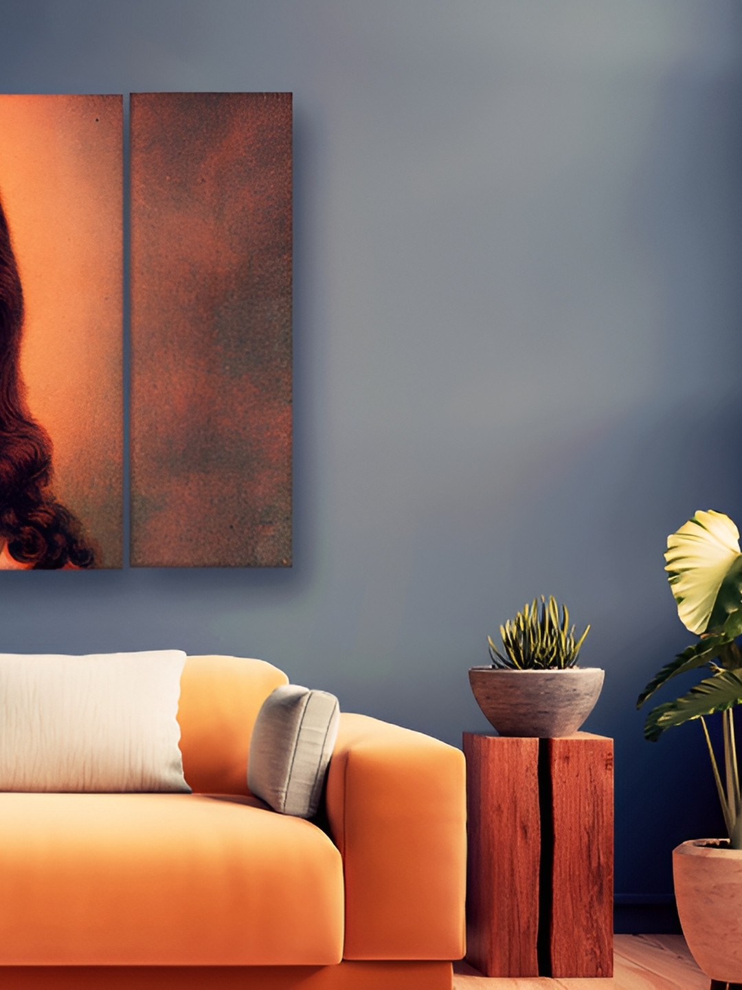 Casperme Black & Brown 5 Pieces Wooden Jesus Sparkle Touch Painting Wall Art