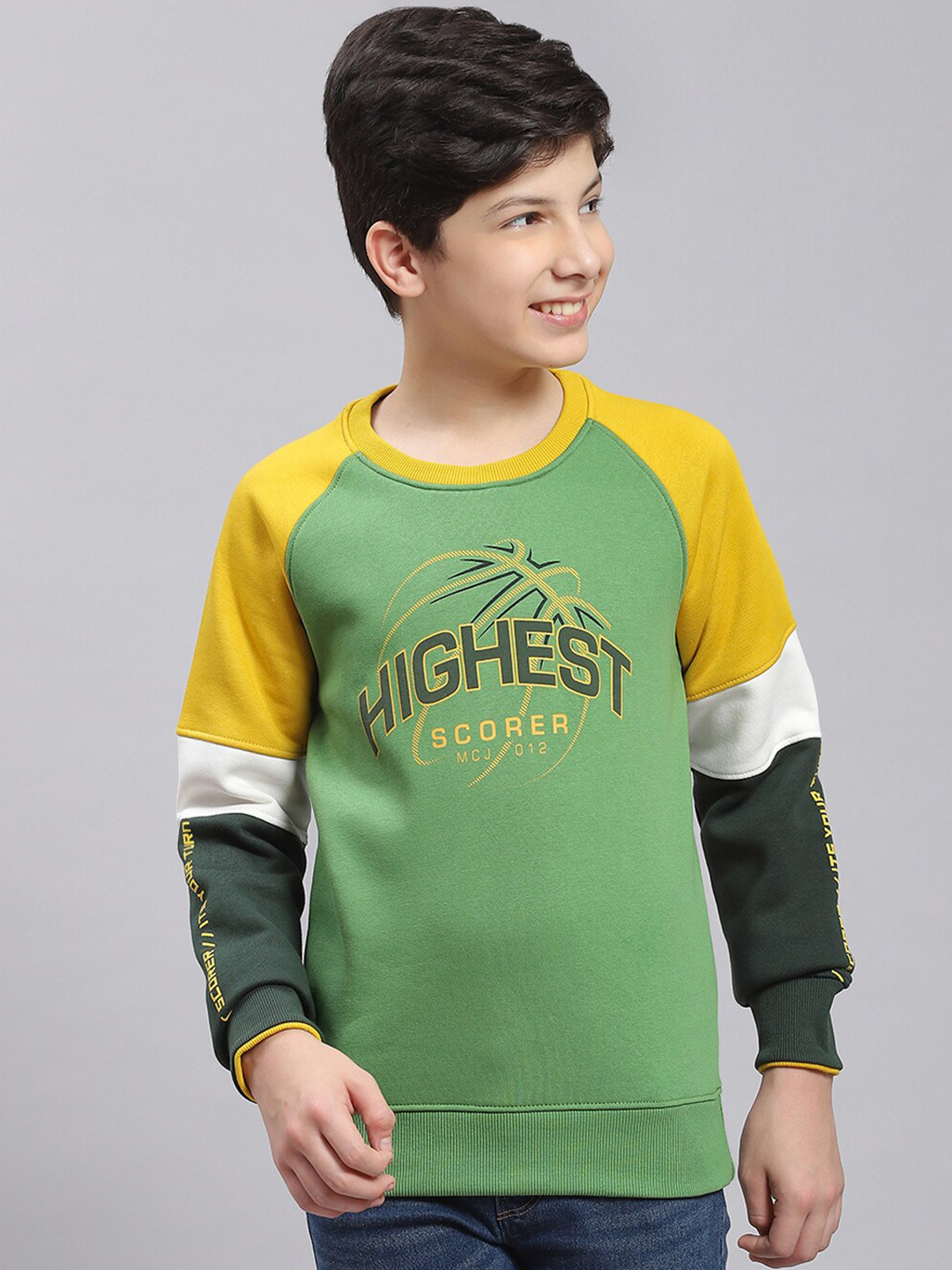 Monte Carlo Boys Typography Printed Sweatshirt