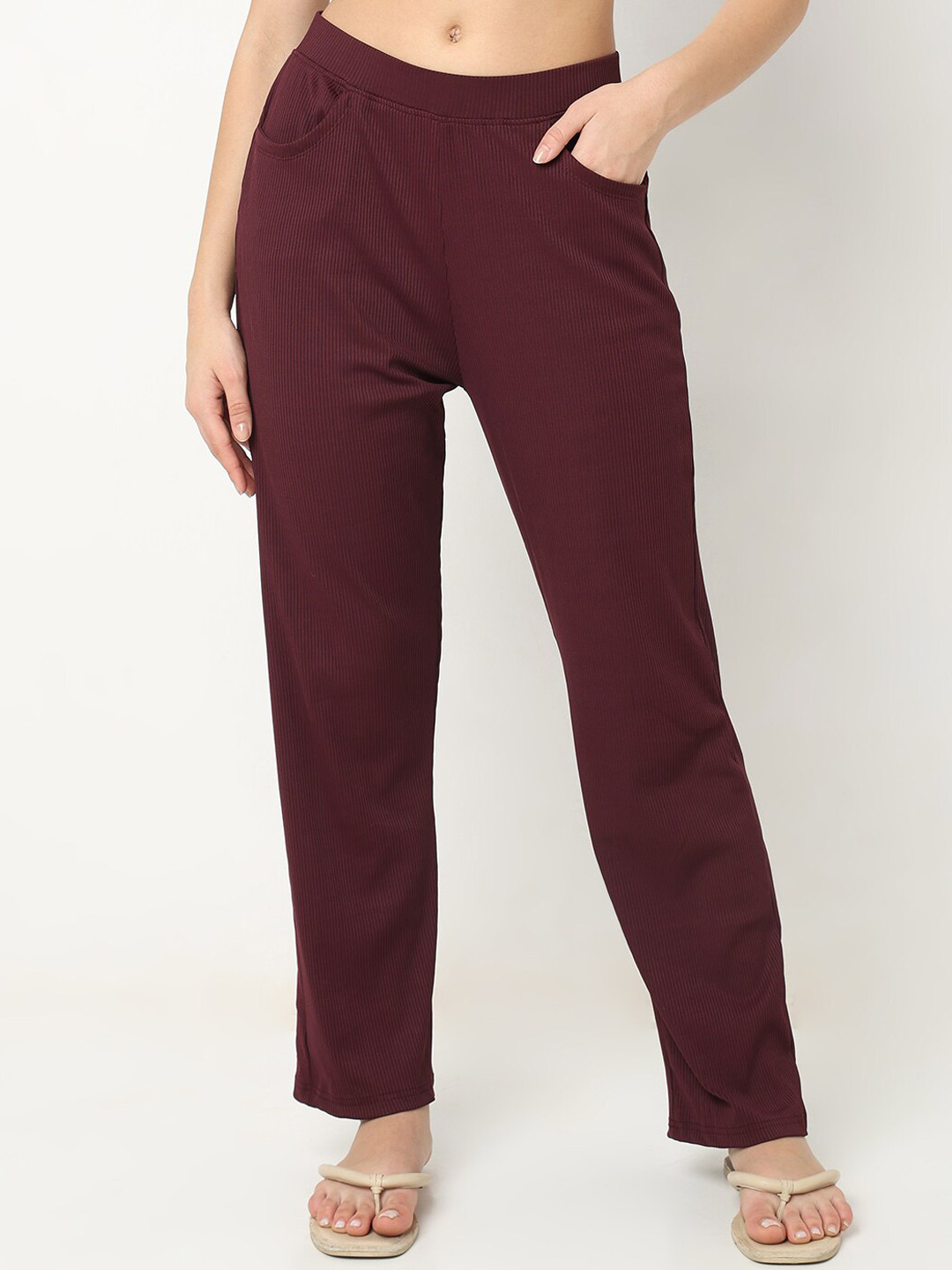 Smarty Pants Women Ribbed Cotton Lounge Pant