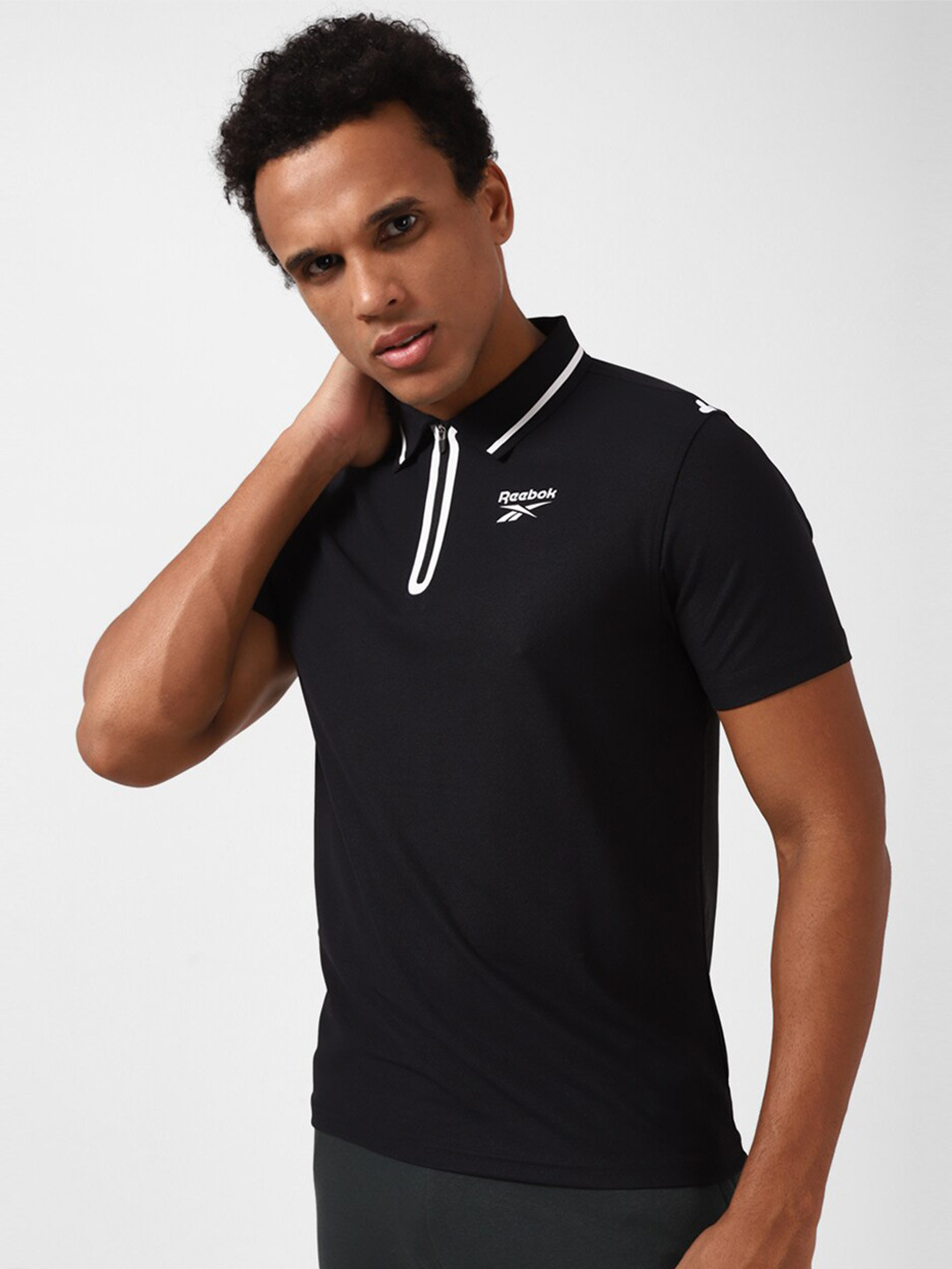 Reebok Slim-Fit Assault Polo Collar T-Shirt