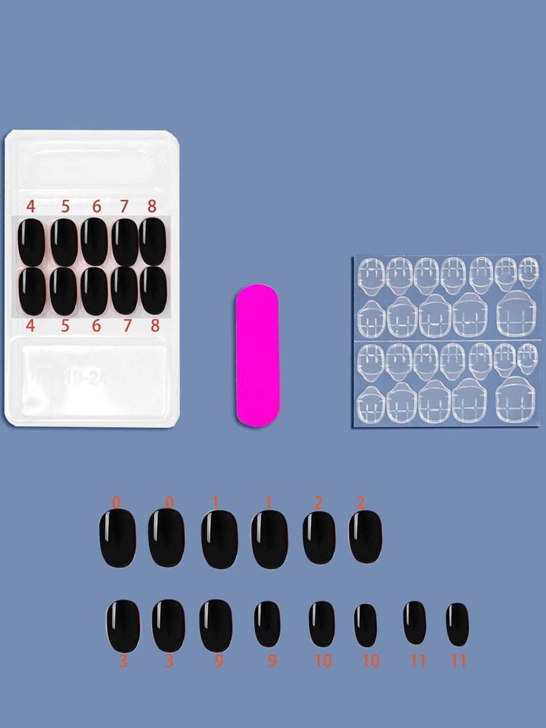 FEELHIGH 24-Pcs Waterproof Natural Fake Nails - 27