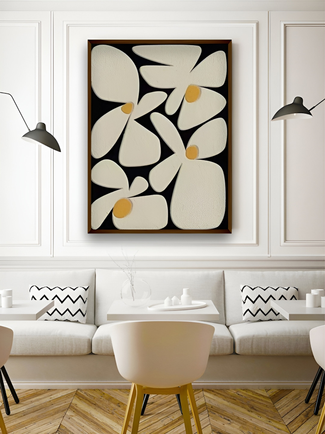 Artsense Aesthetic Floral Canvas Rectangle Paintings Wall Art 30 x 20 In