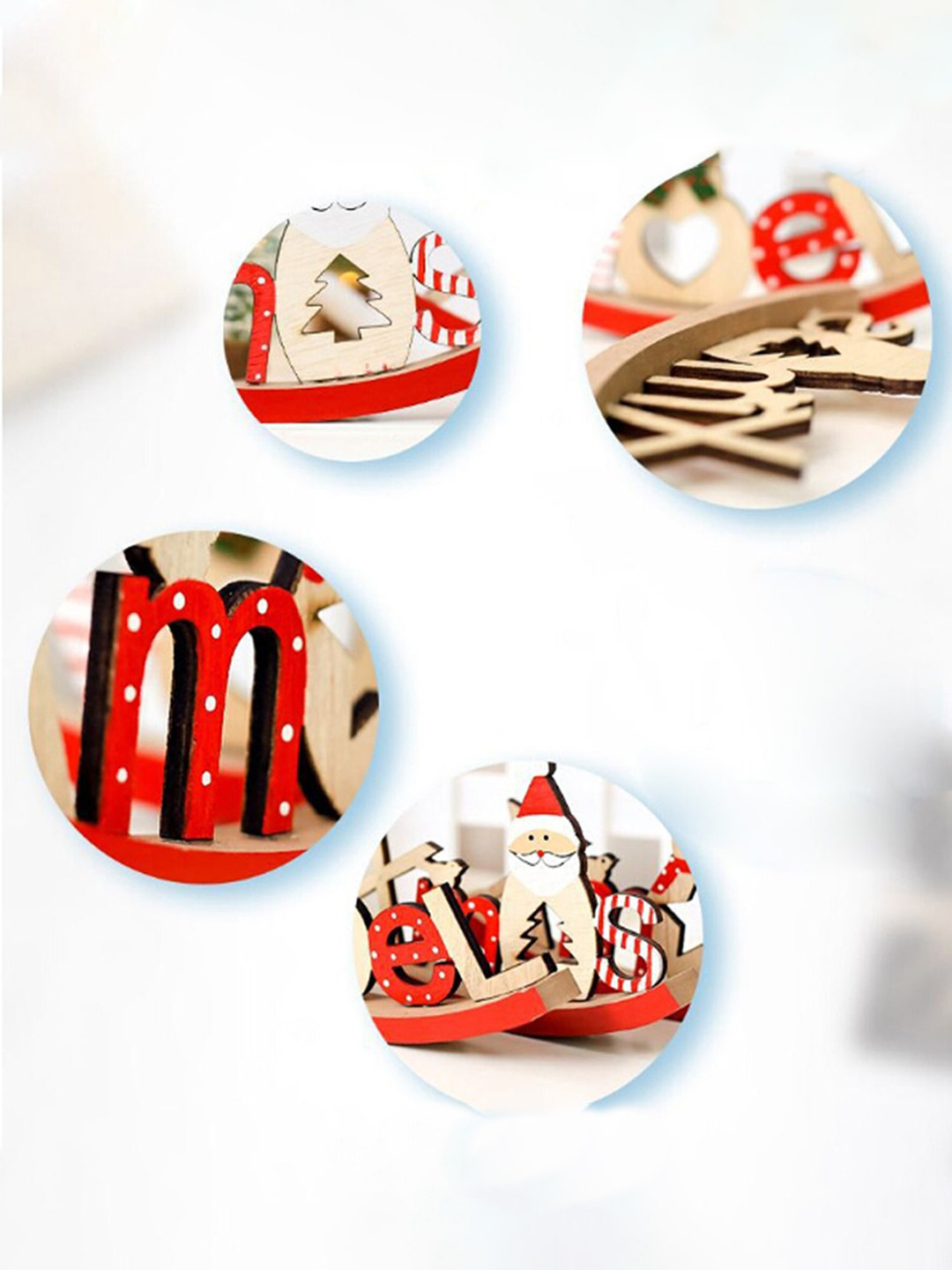 Ascension Beige & Red Christmas Tree Hanging Festive Decor