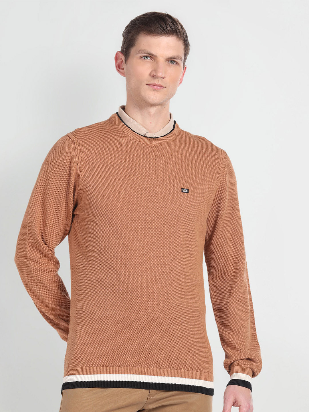 Arrow Sport Ribbed Long Sleeves Pullover Sweater