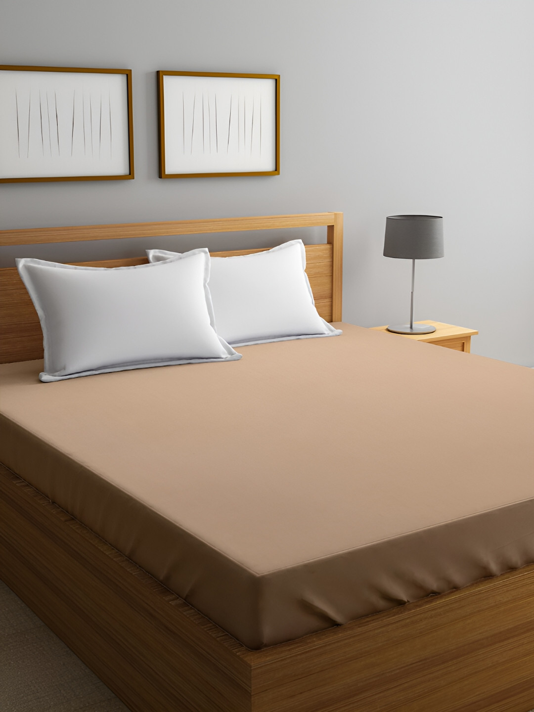GADDA CO Beige Single Bed Soft & Waterproof Mattress Protector