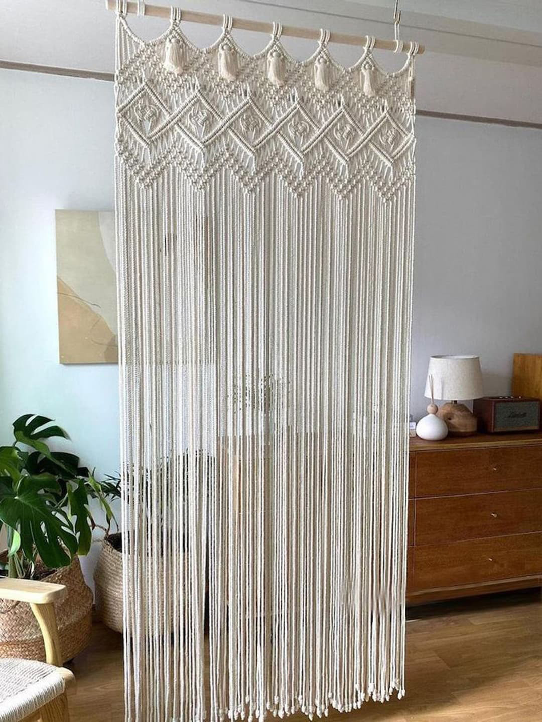 Decazone Beige 4 Piees Cotton Wedding Dcor Tapestry