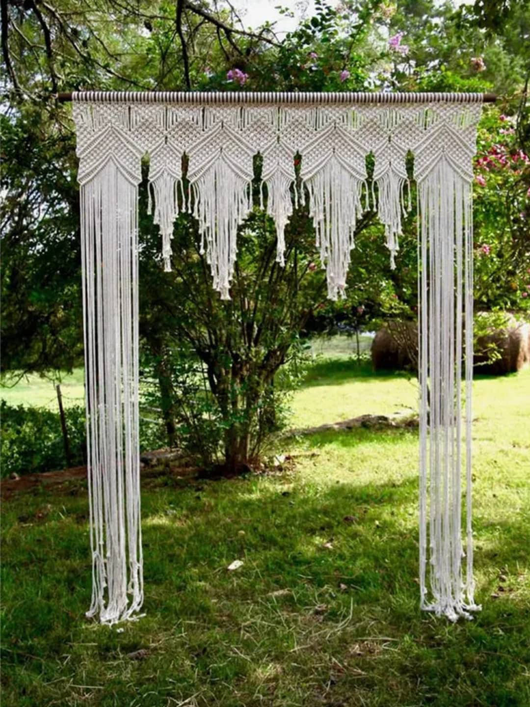 Decazone Beige Cotton Wedding Dcor Tapestry