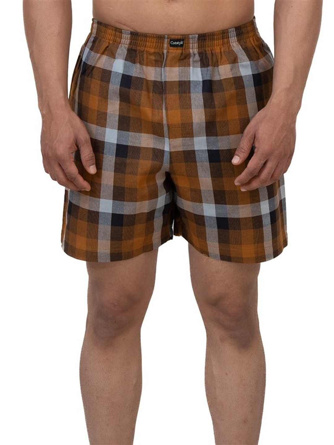 Cotstyle Checked Pure Cotton Boxer Bxr_1017_Red-S