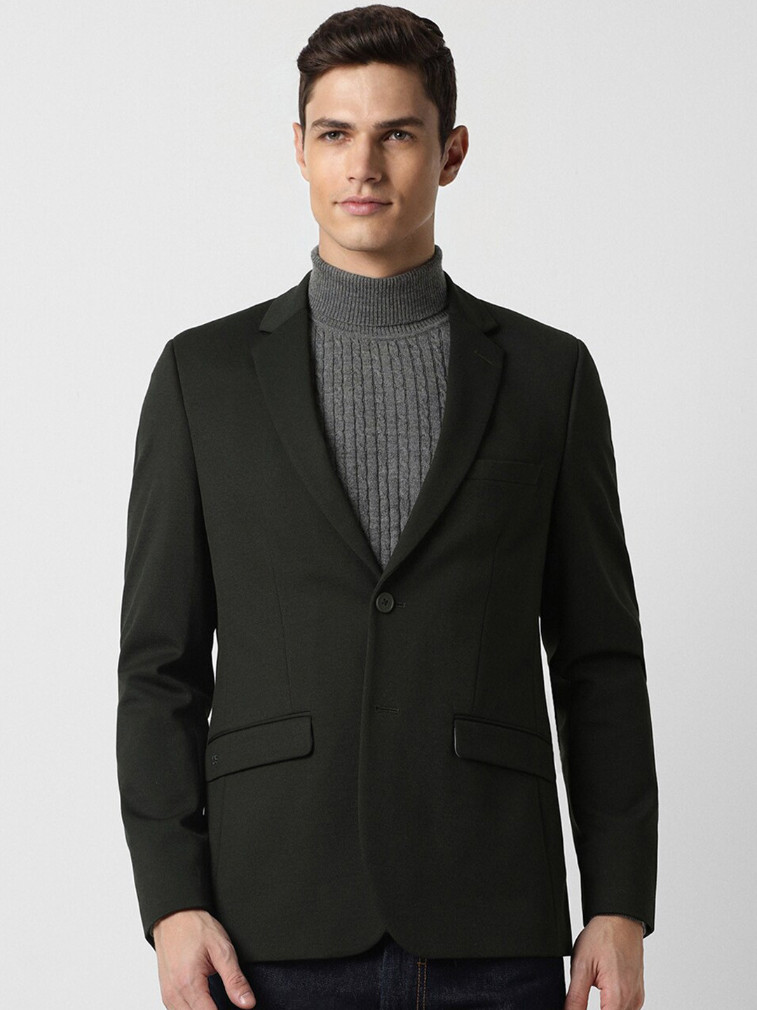 Peter England Elite Notched Lapel Slim Fit Blazers