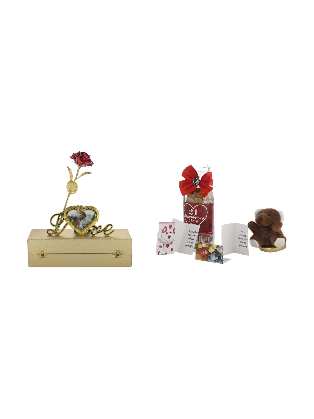 INTERNATIONAL GIFT Beige & Red Greeting Card Inside Message Bottle Gift Sets