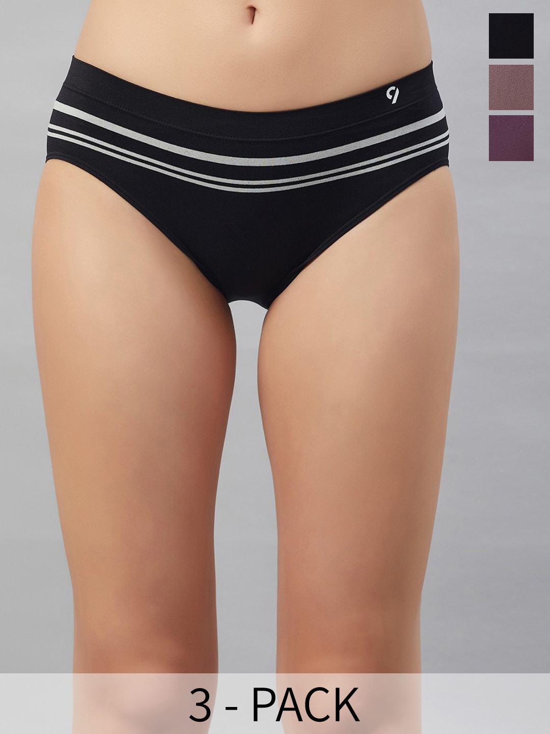 C9 AIRWEAR Pack Of 3 Seamless 4-Way Stretch Bikini Briefs