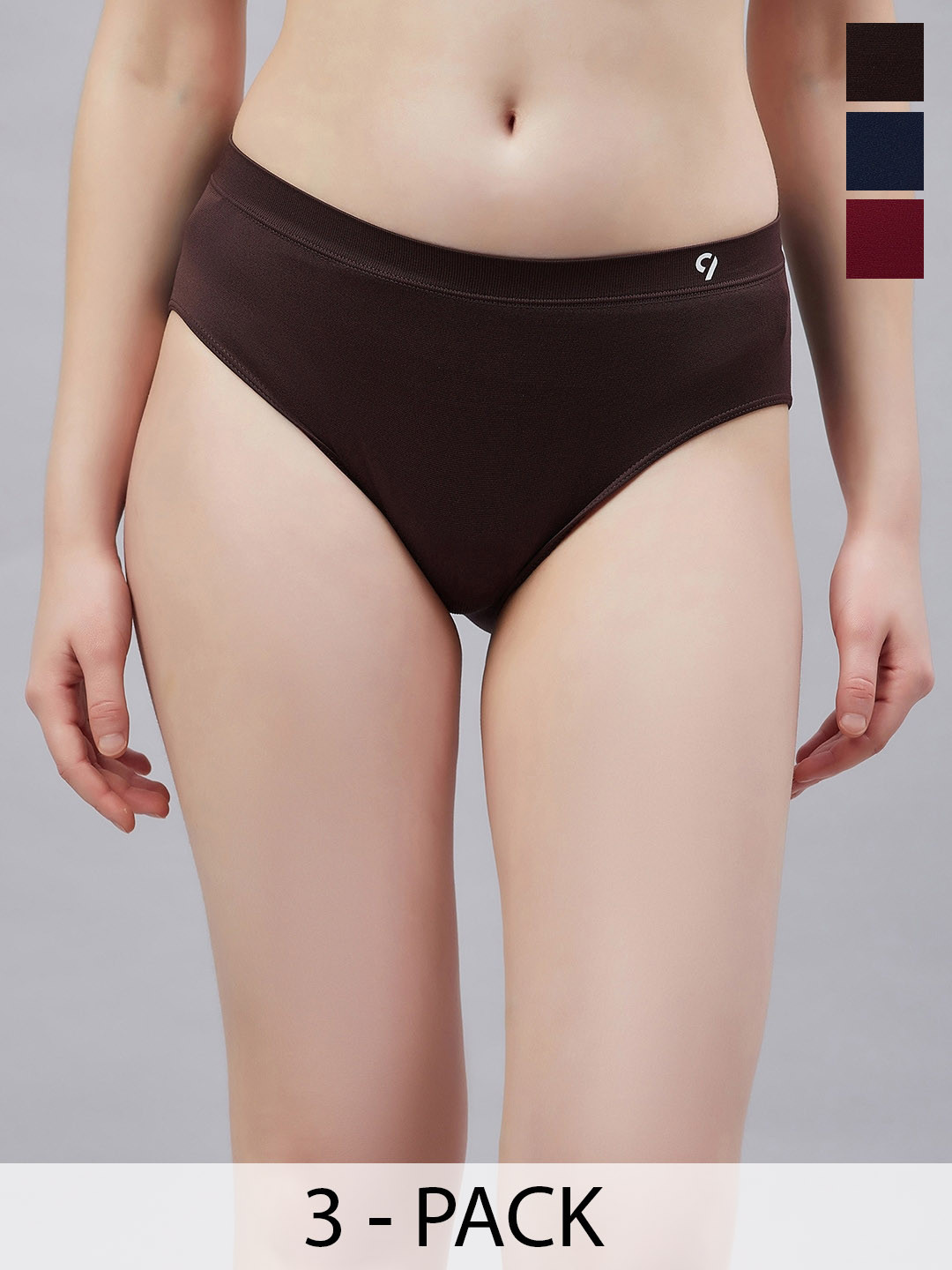 C9 AIRWEAR Pack Of 3 Seamless Soft Stretch Everyday Comfort Fit Bikini Briefs