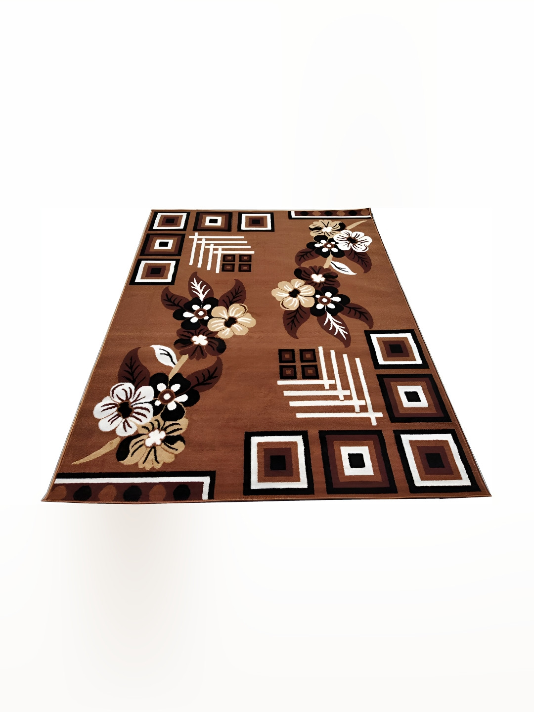 Asad Emporium Rugs Gold-Toned Floral No Shredding Carpet