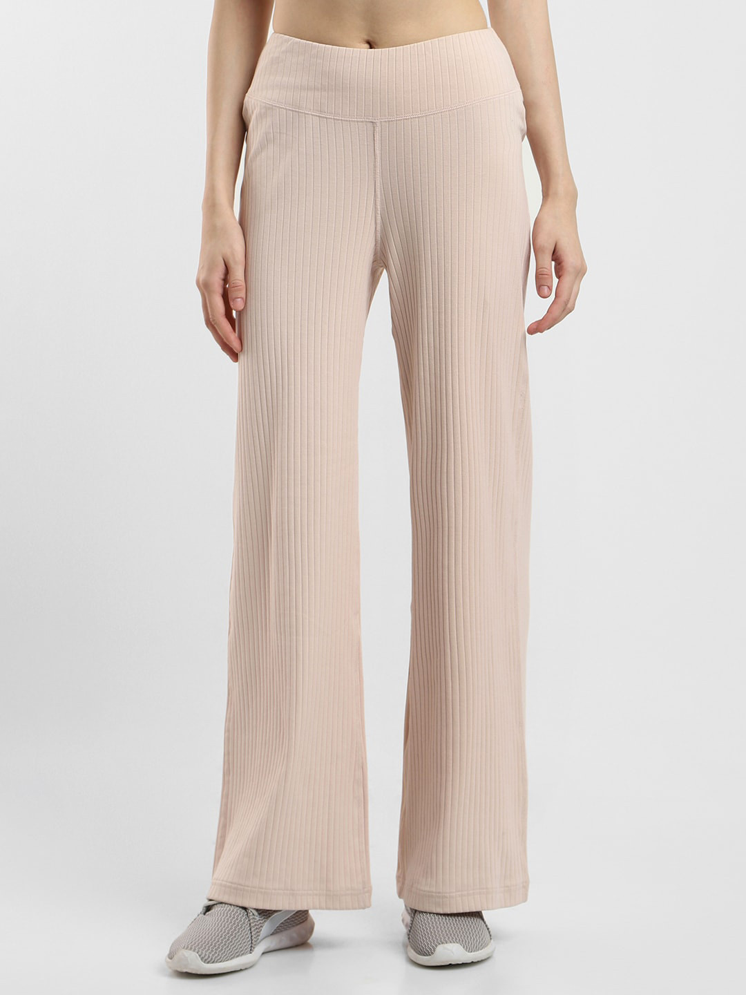 Reebok Women Yoga Rib Mid-Rise Track Pants