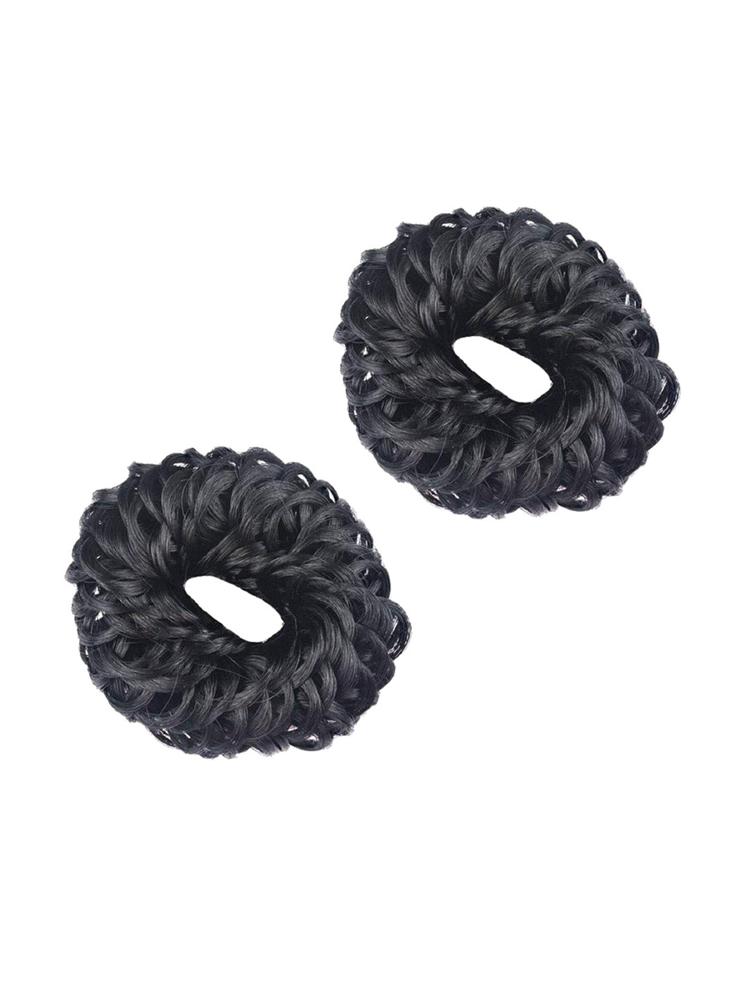 CHRONEX 2-Pcs Hair Juda Extension Hair Band - Black