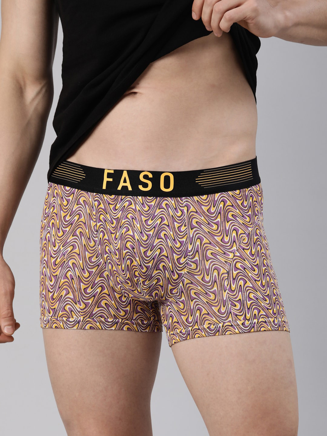 FASO Printed Modal Trunk FT7002-SQ-BRIGHTVIOLET