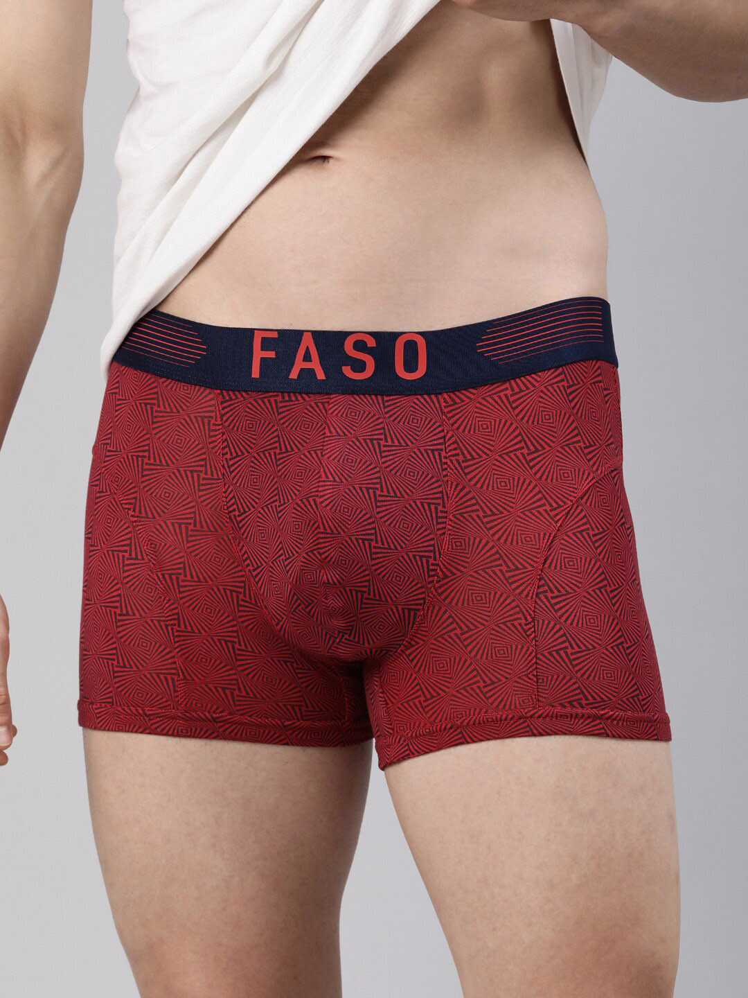 FASO Printed Modal Trunk FT7002-SQ-CHINESERED