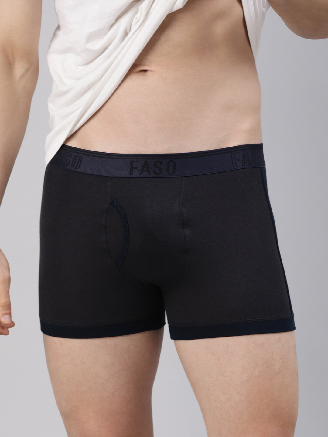 FASO Breathability Cotton Trunk FA1506-SQ-NAVY