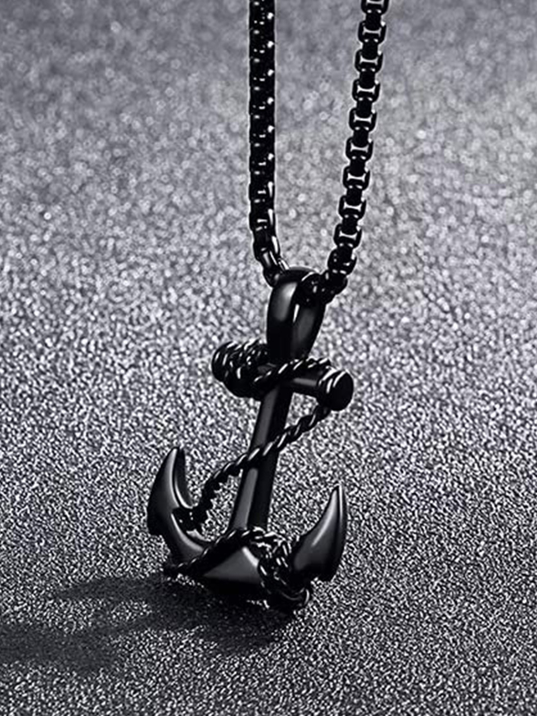 MEENAZ Men Anchor-Charm Pendant With Chain