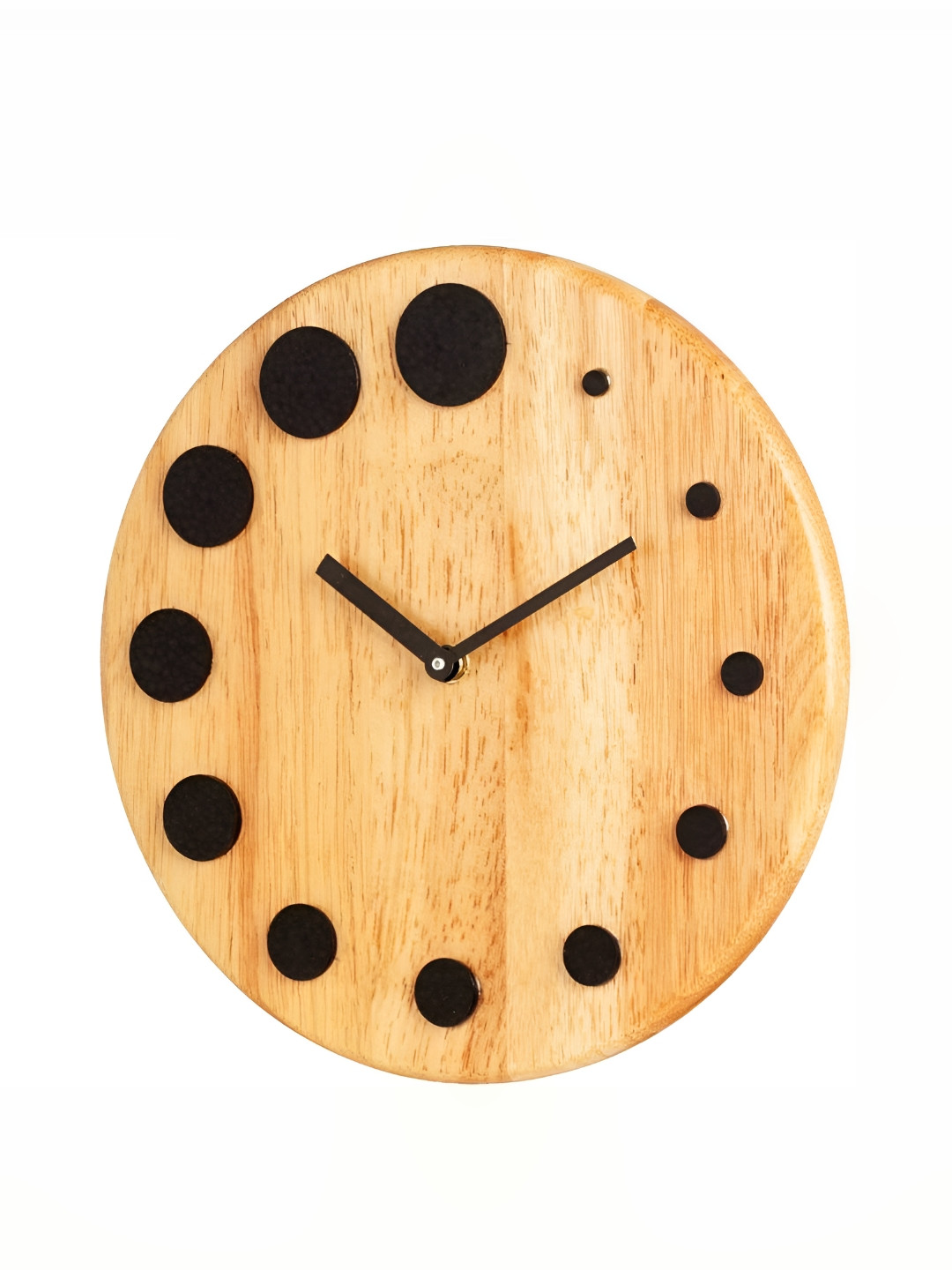 Crimson Knot Brown & Black Round Contemporary Wall Clock
