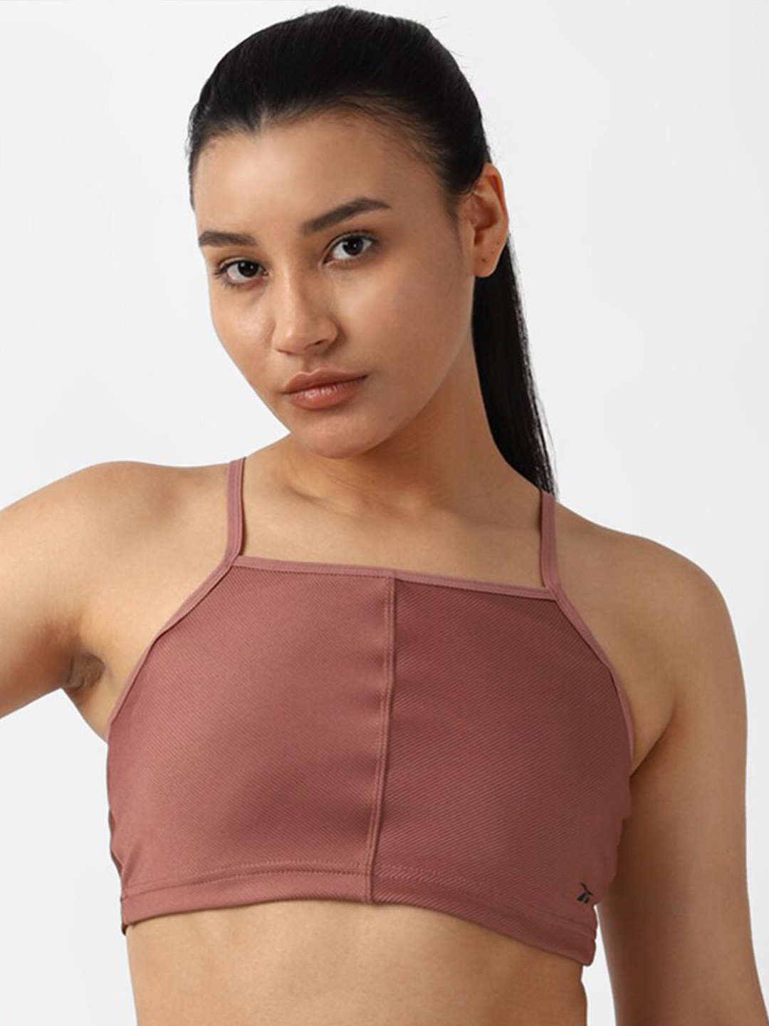 Reebok Underwired Non Padded Yoga Rib Crop Workout Bra