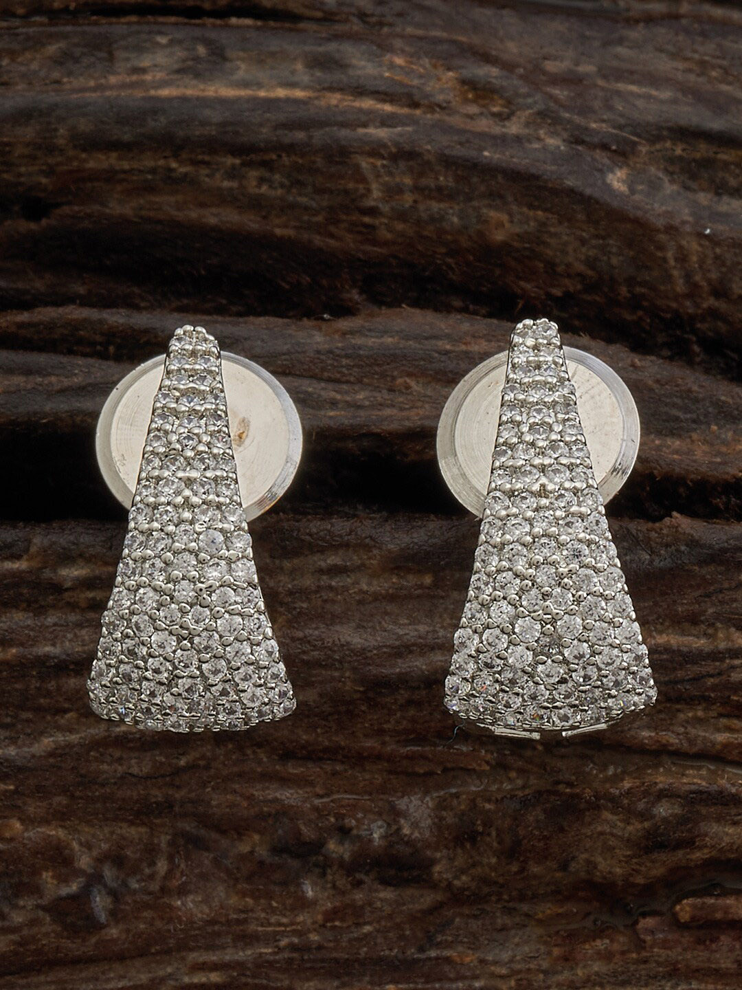 Kushal's Fashion Jewellery Embellished Bridal White Rhodium-Plated Zircon Finger Ring