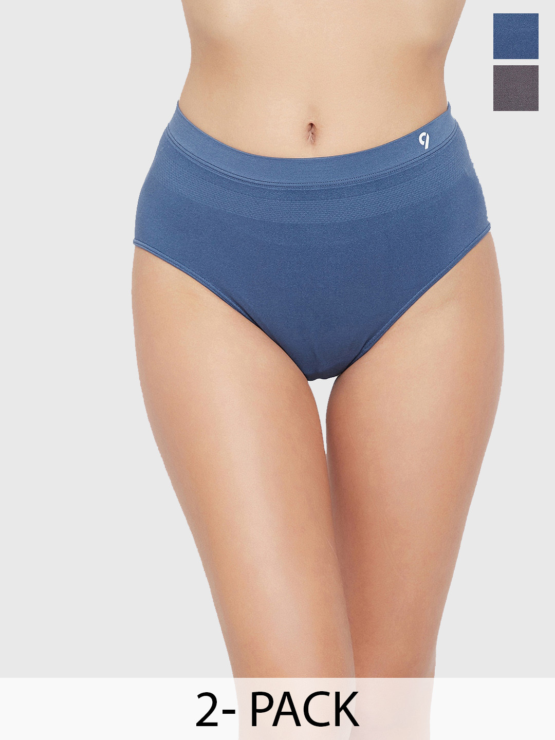 C9 AIRWEAR Seamless Pack Of 2 Mid-Rise Quick-Dry 4-Way Stretch Basic Briefs