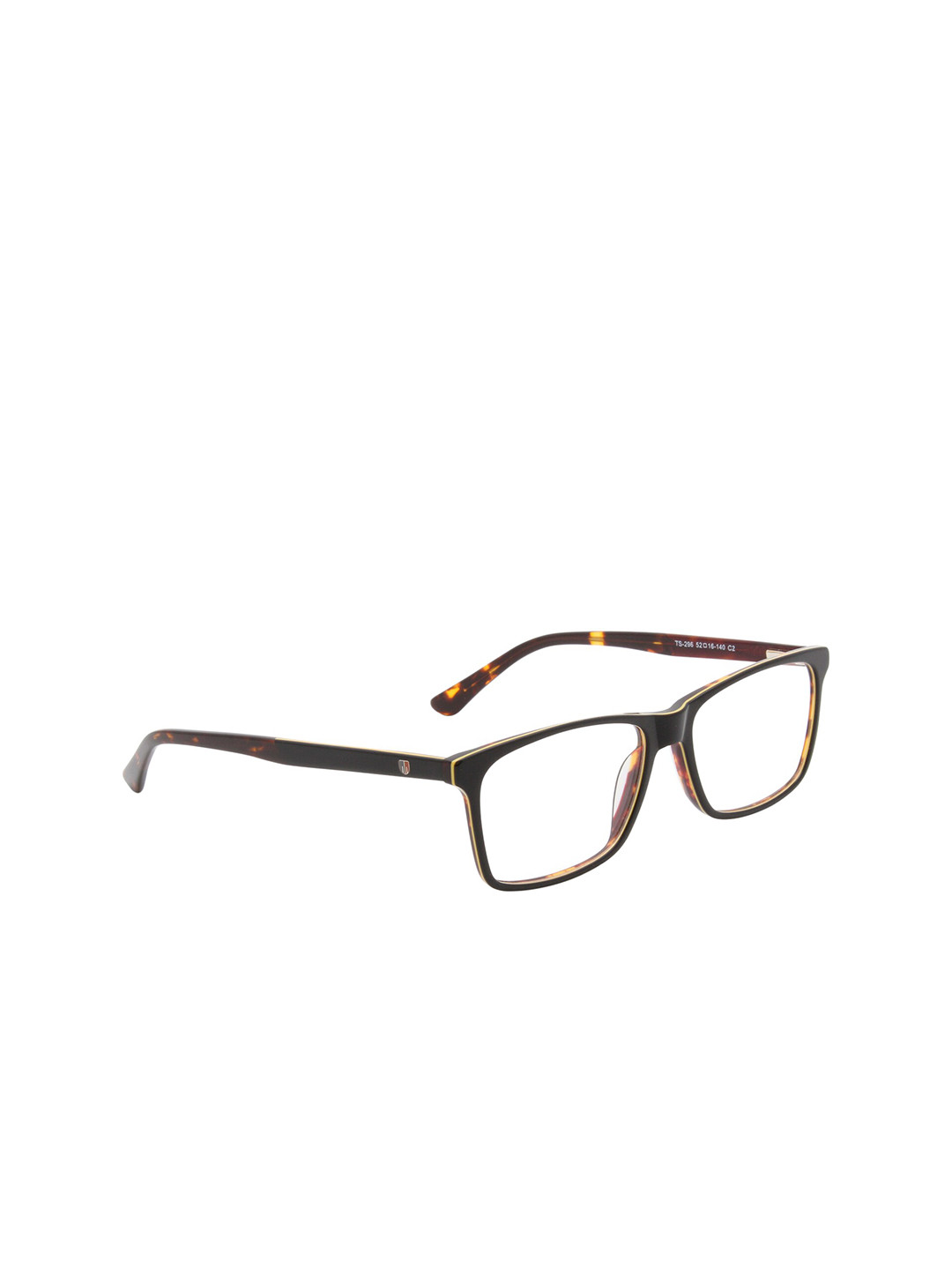 Ted Smith Unisex Full Rim Rectangle Frames TS-405_C2-BLACK