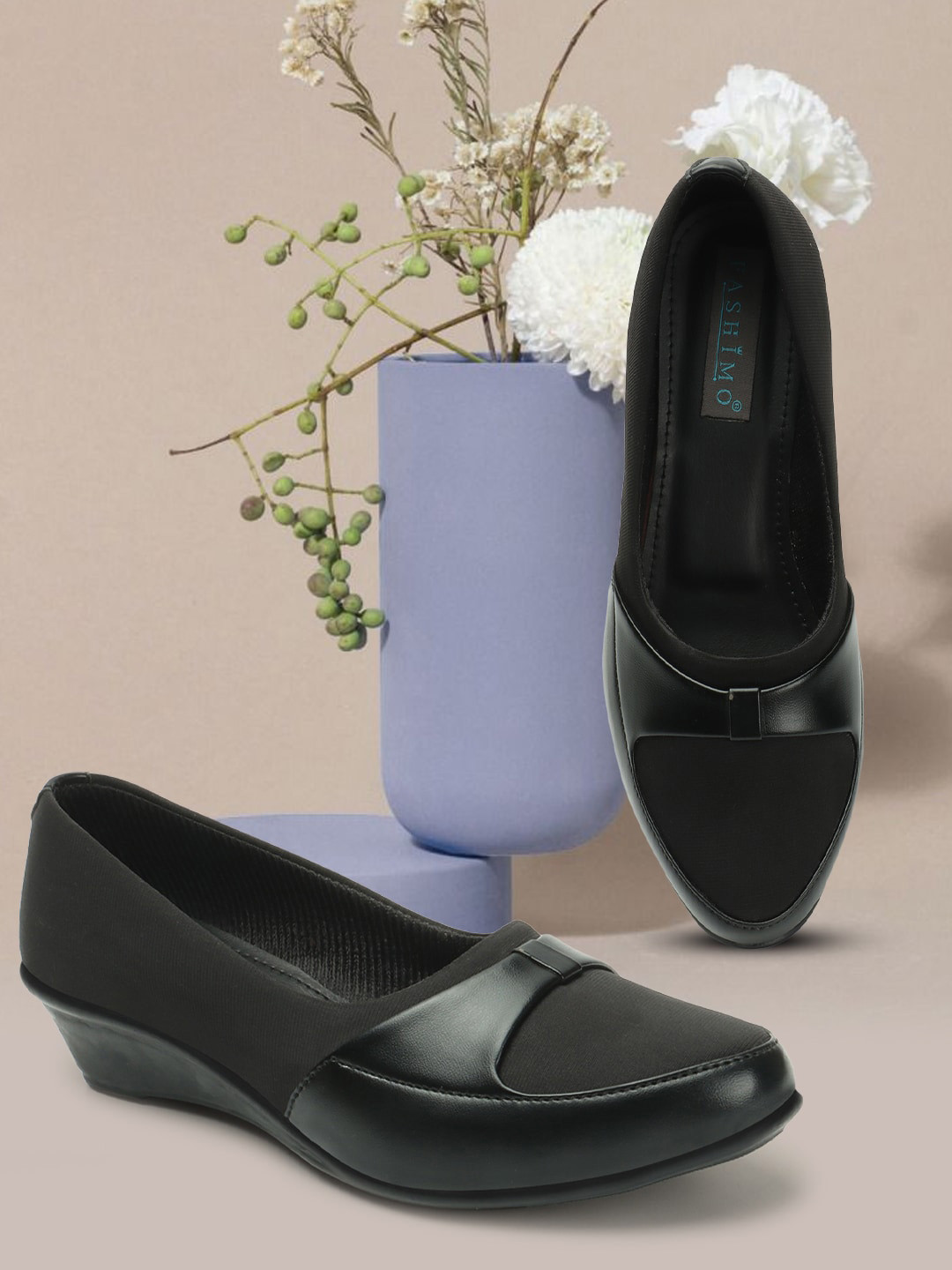 FASHIMO Round Toe Slip-On Ballerinas