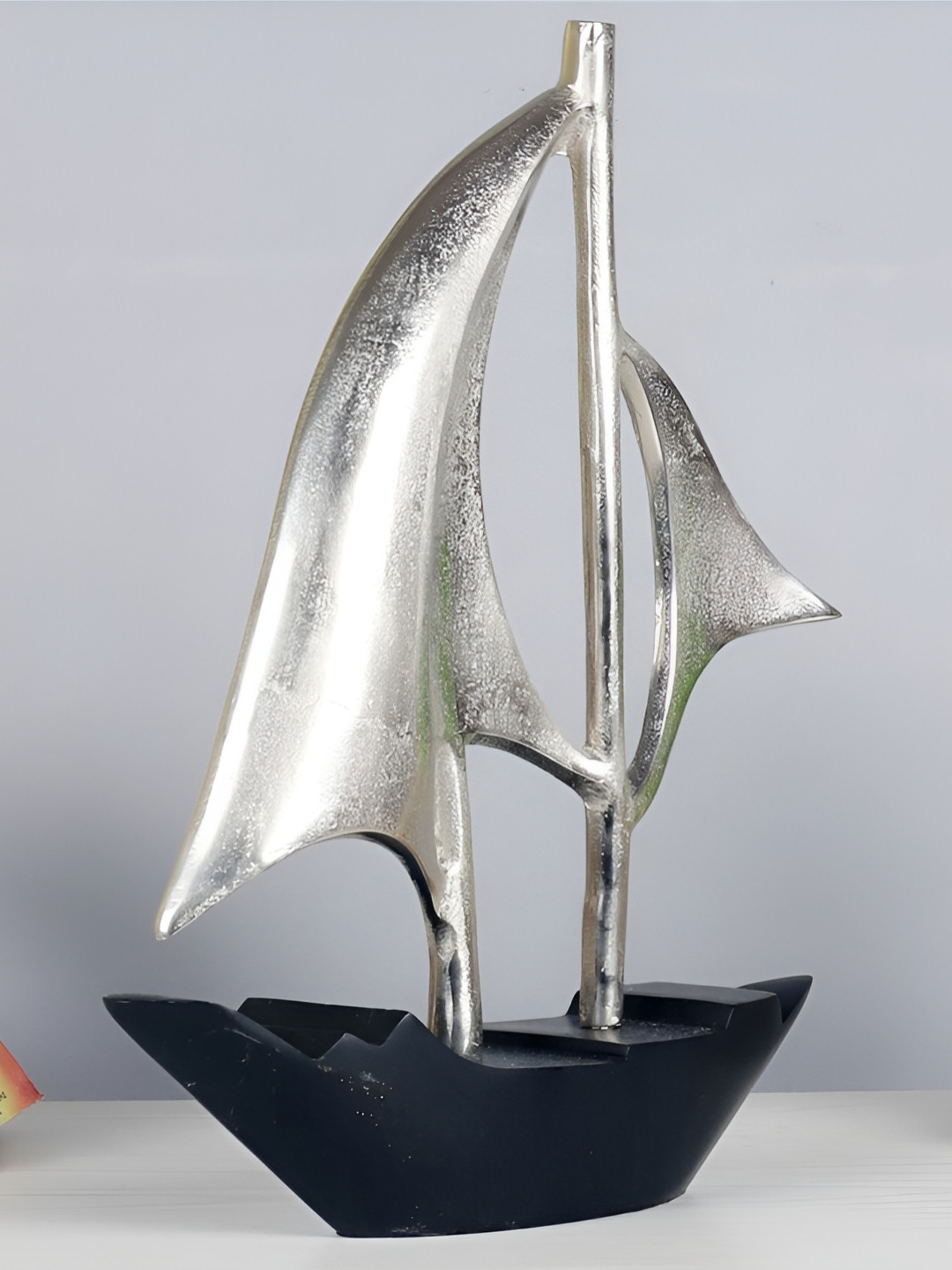 Decor de Maison Dream Boat Black Metal Metallic Living Room Large Showpiece - 12.6 Inches