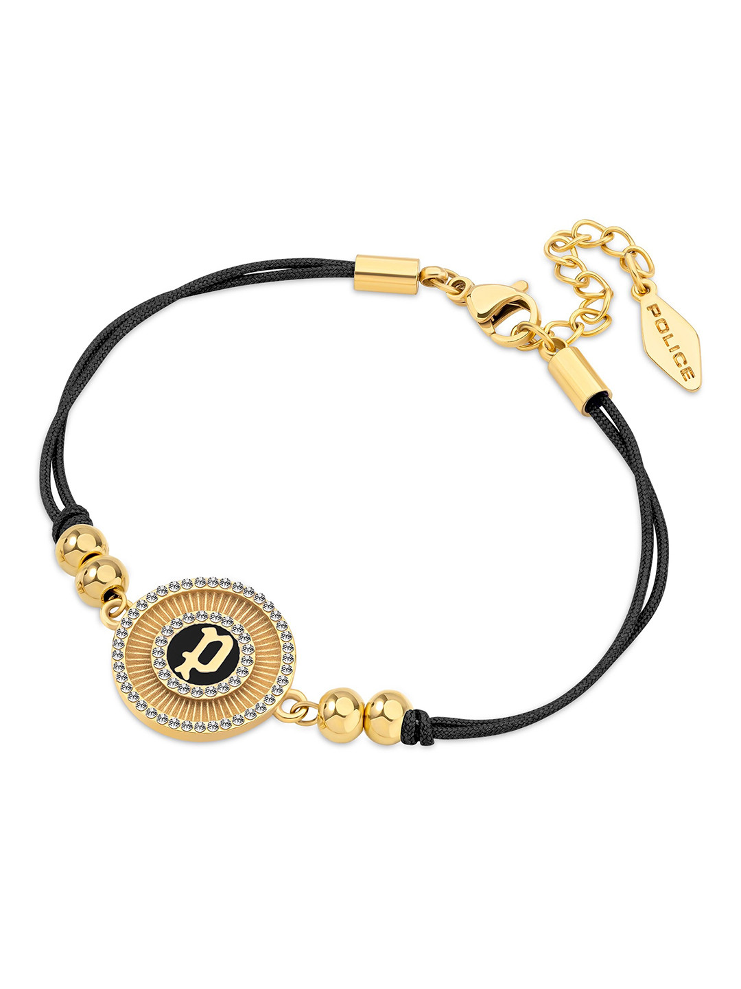 Police Gold-Plated Charm Bracelet
