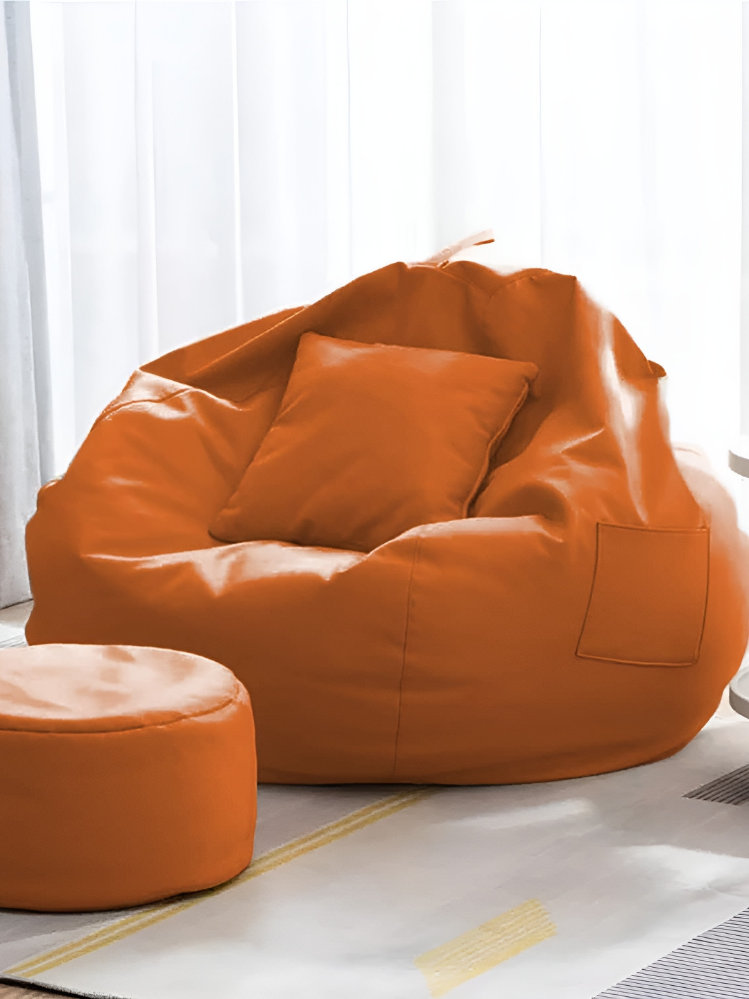 Coaster Shine Orange 3XL Bean Bag Cover With Pillow Set