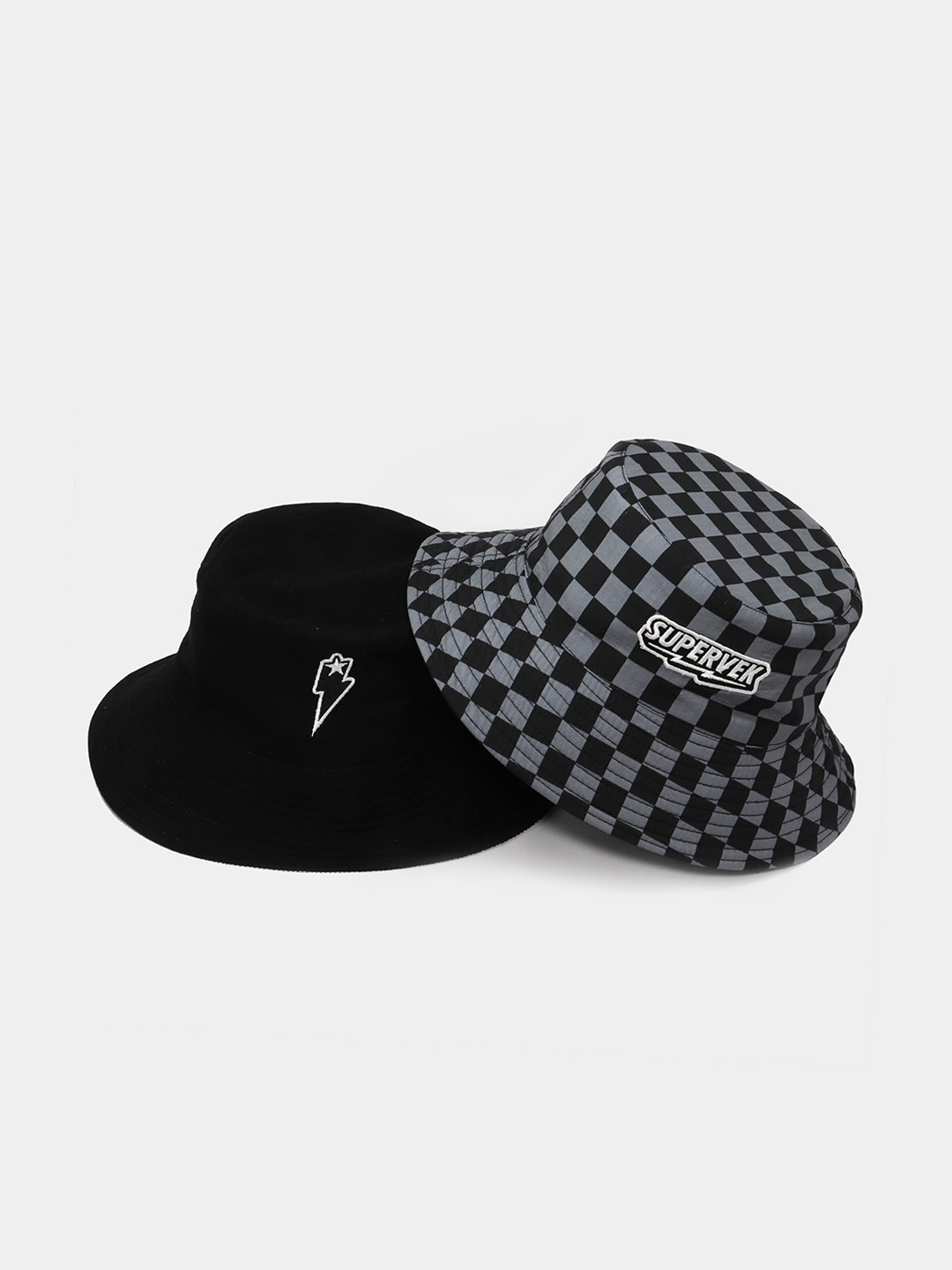 SUPERVEK Checkered Reversible Bucket Hat