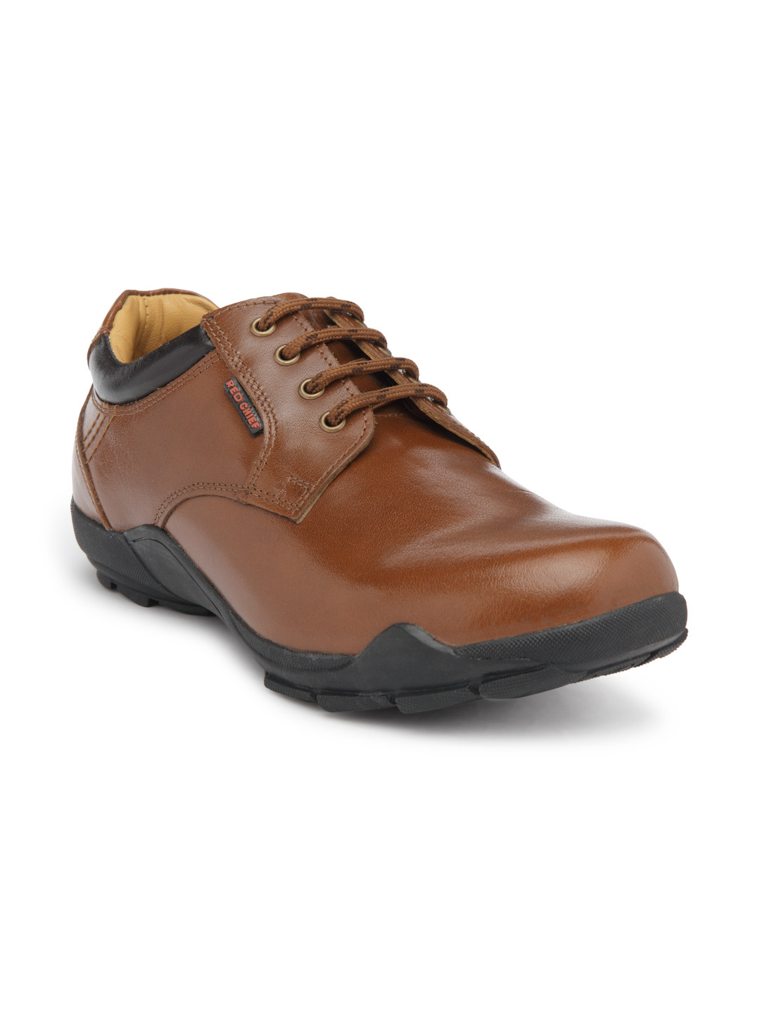 Red Chief Men Brown Leather Sneakers