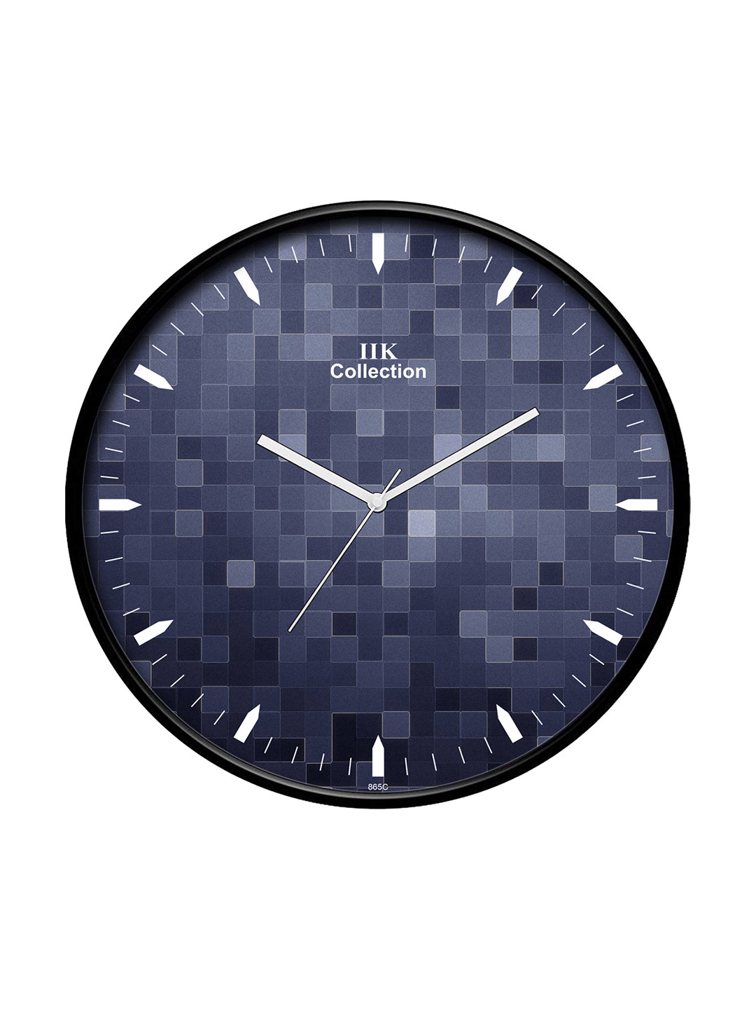 IIK COLLECTION Black White Printed Round Contemporary Wall Clock