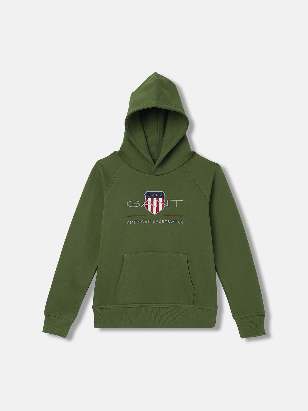 GANT Boys Typography Embroidered Hood Pullover Sweatshirt