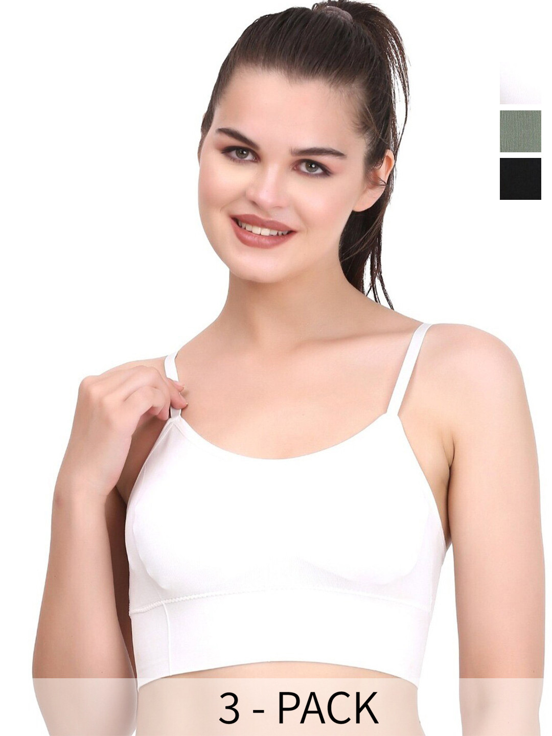 UNDER 1000 Pack of 3 Full Coverage Rapid Dry T-shirt Bra with All Day Comfort